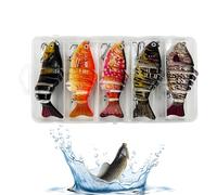 Generisch 5 señuelos de de Bajos, realistas, para bagre con esquemas múltiples, para Pescadores Masculinos para Pescar en Agua Salada, Lagos y ríos