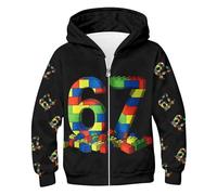 Generisch 67 Fun Meme Jersey Sudadera con Capucha Six Seven Sudadera Divertida 6 7 Meme Disfraz Six Seven Niños Sudadera con Capucha para Niñas y Niños Sudadera de Manga Larga Suéter Casual, Nº 2, 10