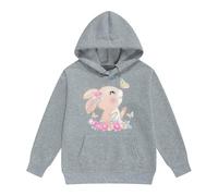 Generisch 8772 Sudaderas con capucha y sudaderas para niñas lindo suéter con estampado de conejito para niños pequeños ropa exterior casual chaqueta polar cálida para invierno, gris, 2-3 años