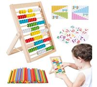 Generisch Ábaco para niños multicolor | juguete educativo educativo para educación matemática | Juego educativo para sumar y restar | para el hogar, guardería, preescolar y habitación infantil