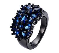 Generisch Abadía caléndula ungüento diseño Navidad anillos de boda para mujeres joyería de moda anillos de swing, 8, Chapado en oro, Sin piedra preciosa