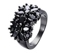 Generisch Abadía caléndula ungüento diseño Navidad anillos de boda para mujeres joyería de moda anillos de swing, 7, Chapado en oro, Sin piedra preciosa