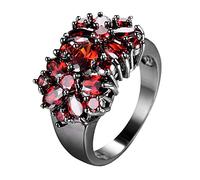 Generisch Abadía caléndula ungüento diseño Navidad anillos de boda para mujeres joyería de moda anillos de swing, 7, Chapado en oro, Sin piedra preciosa