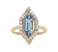 Generisch Abadía de caléndulas ungüento cumpleaños propuesta regalos novia fiesta de compromiso anillos carpeta anillos, talla única, Metal, Sin piedras preciosas