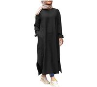 Generisch Abaya para mujeres ropa de oración musulmana vestidos árabes ropa islámica Dubai túnica larga vestido elegante musulmán vestido con manga larga y bolsillos, para oraciones, fiestas