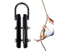 Generisch Abrazadera de cuerda de escalada - Hierro | Cierre de cuerda para cuerda de escalada | Fijación para cuerdas de entrenamiento | Gancho para cuerdas de batalla para fitness, atletas