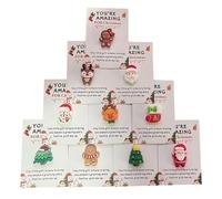 Generisch Abrazo de Navidad portátil,Pequeñas decoraciones de espíritu navideño - Mini abrazos de árbol de Navidad con tarjetas cordiales | Para hombres, mujeres, niños, adolescentes, familia