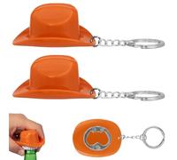Generisch Abridor de botellas de vaquero, abridor de cerveza Western Tejana Cowboy & Cowgirl Beer Opener, portable Metal Beer Can Can Abridor de Key Chain for Party Favors, Bar Decor & Gifts (naranja)