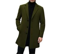 Generisch Abrigo corto de anorak de corte ajustado, chaqueta de cacahuete para otoño e invierno, resistente al viento, al aire libre, ropa casual, verde, XL