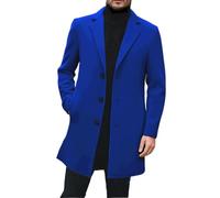 Generisch Abrigo corto de anorak de corte ajustado, chaqueta de cacahuete para otoño e invierno, resistente al viento, al aire libre, ropa casual, azul, 5XL