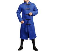 Generisch Abrigo de gambesón grueso acolchado para hombre, con hebillas, para invierno, cálido, resistente al viento, chaqueta vikinga, para exteriores, estilo gótico, estilo victoriano, uniforme para