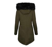 Generisch Abrigo de transición casual mujer invierno grueso delgado abrigo de mujer abrigo de mujer abrigo mujer al aire libre, Verde militar., 4XL