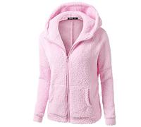 Generisch Abrigo esponjoso para mujer con ropa exterior cálida para mujer, suéter con cremallera, abrigo de algodón, abrigo para mujer, gris claro, primavera, Príncipe, L