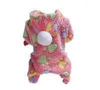 Generisch Abrigo para perros de Softshell con diseño de estrella arcoíris, estampado de lunares, ropa cálida de invierno con ropa para mascotas para perros grandes (rosa caliente, S)