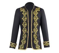 Generisch Abrigo steampunk para hombre, estilo Hussar, parte superior de Napoleón, militar, desfile de batería, chaqueta renacentista, chaqueta medieval, uniforme de corte victoriano, disfraz gótico