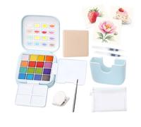 Generisch Acuarela Set 16 Colores Veces Y Herramientas De Dibujo Con Uno