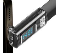 Generisch Adaptador de ángulo recto, adaptador de pantalla digital de 140 W, adaptador estéreo tipo C | Probador de medidor de 40 Gbps, puerto de control de carga, adaptador de ángulo recto para