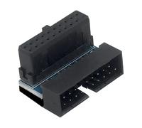 Generisch Adaptador de ángulo USB C de 90 grados, gestión de cables en ángulo de 90 grados, adaptador de corriente USB para placa base de escritorio, para PC, estación de trabajo, oficina,