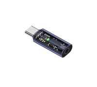 Generisch Adaptador de audio USB C a 3,5 mm, decodificación DAC HiFi con control integrado, soporta 16 bits/48 kHz para un sonido claro, convertidor portátil para auriculares Plug & Play (B)