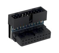 Generisch Adaptador USB 3.0 para placa base, ángulo de 90 grados, 19/20 pines, adaptador USB para placa base de escritorio, para ordenador, PC, estación de trabajo, área de oficina