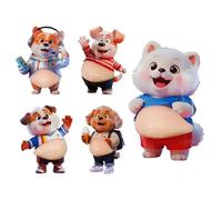 Generisch Adesivi Morbidi Pancia - 5 Pezzi Giocattoli 3D e Di | Adesivi Animali Cartoon | Per Quaderni Astucci Tazze Scuola Aula Festa Decorazione Compleanno Bambini