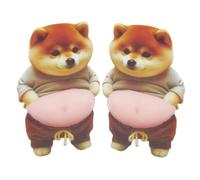 Generisch Adhesivo para el vientre - Lindo perro adhesivo para portátil, parche suave y compresible para teléfono móvil | animal 3D Animal Scrapbook-Bastelzubehör Pet Journal Decoration