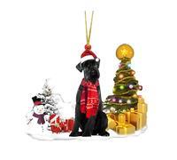 Generisch Adorno colgante de Navidad para perro, decoración de árbol de Navidad, decoración de Navidad, decoración de Papá Noel, decoración de la familia, amigos, jardín, pequeño día de colgar