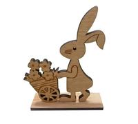 Generisch Adorno de fiesta de boj - Figura decorativa de Pascua con carrito de flores, decoración de primavera para salón, oficina, alféizar de ventana y jardín | Encantador