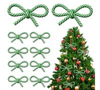 Generisch Adornos navideños rojos y blancos de 10 piezas de resina roja y | Decoración navideña para el hogar, pasillo, ventana, habitación, escuela, granja, jardín, patio trasero