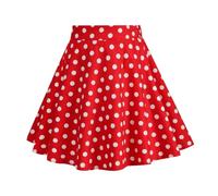 Generisch Adviento 24 Capítulos Niños Niñas Lunares Estampado Vintage Falda Infantil Bebé Niña Meses, rojo, 7-8 años