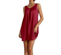 Generisch Ärmelloses Sommerkleid mit Satinkragen, lässig, Ideal für Zuhause Oder als Nachthemd. (S)