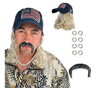 Generisch Agujas circulares cortas para gorras adultos exóticos para peluca Schnauzer con clip rubio y pendientes de sombrero de baloncesto, multicolor, Talla única