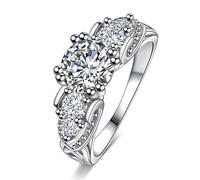 Generisch Alambre para anillos anillos mujeres compromiso boda joyería zirconia cúbica dentición anillos, 7, Cobre, Sin piedra preciosa