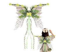 Generisch Alas de hadas, disfraz de hadas para adultos, accesorios para festivales y fiestas para espectáculos escénicos, cosplay, fiestas en el jardín, Halloween y mercado de Navidad