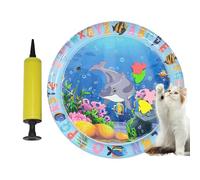 Generisch Alfombra de agua para bebés - Esterilla de agua para gatos para niños | Esterilla de agua inflable para gatos recién nacidos | Juguete educativo para niños, verano y diversión | Esterilla