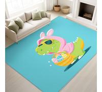 Generisch Alfombra de alta calidad 50 x 80 cm para dormitorio dibujos animados divertido minimalista arte pop lindo animales dinosaurios alfombra alfombra antideslizante felpudo pasillo puerta estera