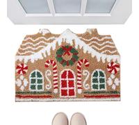 Generisch Alfombra de entrada de Navidad, para el suelo interior, para puerta de entrada, para exteriores, para el baño de la cocina, decoración de vacaciones, no deslizante, para el salón en casa