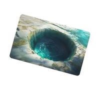 Generisch Alfombra de ilusión 3D, diseño de abismo, alfombra de puerta, agujero de alfombra de ilusión óptica 3D, para puerta al aire libre, baño, cocina, dormitorio, sala de estar, sala de juegos