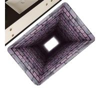 Generisch Alfombra de ilusiones, 80 x 50 cm, divertida decoración antideslizante, alfombra de ilusión 3D, para entrada del hogar, salón, dormitorio, pasillo, cumpleaños, Acción de Gracias, vacaciones