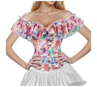 Generisch Alfombra de tarot con diseño de la luna, con diseño de tarjeta de tarot, estilo medieval, elegante, brocado con mangas de mariposa, disfraz de cosplay para mujer, multicolor, S