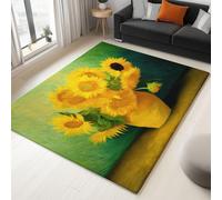 Generisch Alfombra para salón, 140 x 200 cm, de pelo corto, muy suave, lavable, antideslizante, para habitación juvenil, baño, verde