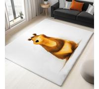 Generisch Alfombra para salón, 180 x 240 cm, de pelo corto, muy suave, lavable, antideslizante, para habitación juvenil, baño, color blanco
