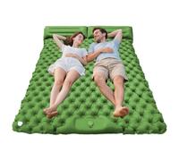 Generisch Alfombrilla de dormir doble inflable con almohadas integradas, colchoneta ligera de senderismo, colchoneta de aire compacto, engranaje de camping para parejas, viajes al aire libre, trekking