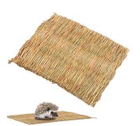 Generisch Alfombrilla de hierba, almohadilla tejida para rascar, 11,02 x 15,75 x 0,39 pulgadas, diseño compacto, cama de hierba natural suave y resistente para gatos, conejos, perros, cómodo para