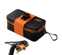 Generisch Alforja para sillín de bicicleta, bolsa de bicicleta bajo el sillín con organizador, bolsa de almacenamiento impermeable, accesorios de viaje, fijación fácil, unisex