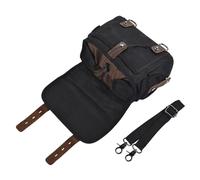 Generisch Alforjas traseras para motocicleta, bolsas para sillín de bicicleta, bolsas de moto multifuncionales, impermeables, bolsillos laterales para, Negro , Siehe Beschreibung, Ver descripción