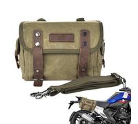 Generisch Alforjas traseras para motocicleta, bolsas para sillín de bicicleta, bolsas de moto multifuncionales, impermeables, bolsillos laterales para, verde militar, Siehe Beschreibung, Ver