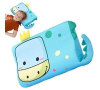 Generisch Almohada para niños pequeños, cojín con motivos de dibujos animados, cojín transpirable agradable a la piel con diseño de animales para viajes, guardería, cuna en casa