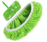 Generisch Almohadillas de recambio para mopa - Chenille de 8,86 x 4,53 pulgadas | Reemplazo de almohadilla plana reutilizable para mopa limpiadora ajustada | Dormitorio con suelo de baldosa y