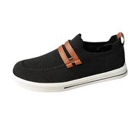 Generisch Alpargatas para hombre transpirables zapatillas unisex de lino antideslizantes en tela zapatos planos de verano cómodos zapatos de verano, B13 negro, 44 EU